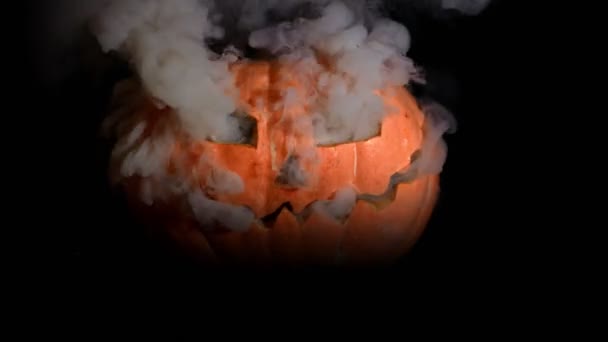 Obličej Který Strašidelný Všechno Tom Kouři Očí Úst Halloweenský Koncept — Stock video