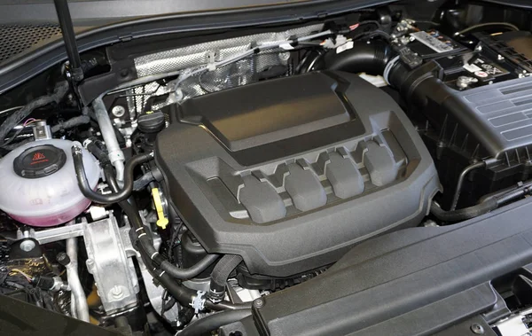 Detail New Car Engine Close — Stock Photo, Image