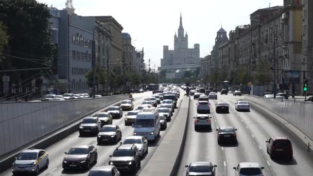 モスクワ ロシア 2020年9月7日 モスクワの晴れた日 ボリシャヤ サドバヤ通り — ストック動画
