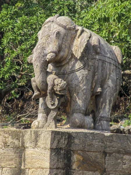 Kamienna rzeźba w świątyni Konark Sun, Puri. — Zdjęcie stockowe