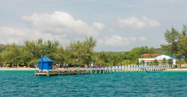 Kamboçya 'daki Koh Rong Adası kıyısında.