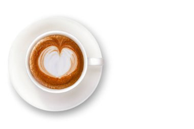 Kahve fincanı izole beyaz arka plan üzerinde.