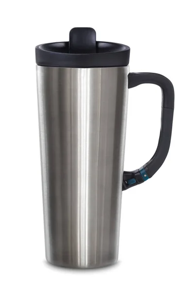 Aluminum Rambler Tumbler Vacuum Insulated Cup Hot Cold Beverage Isolated — Stock Photo, Image