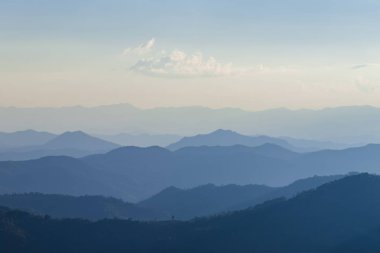 Thung Bua Tong Orman Parkı cordillera Güzel Katman, Khum Yuam, Mae Hong Son Eyaleti, Tayland.