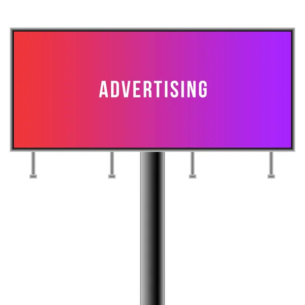 Billboard Simple Text White Background — Stock Photo, Image