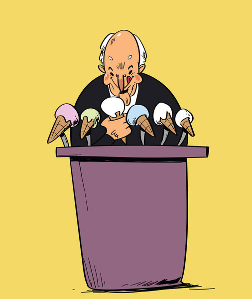 Caricature of politician