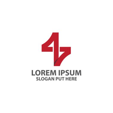 47 Harf Logo tasarım şablonu
