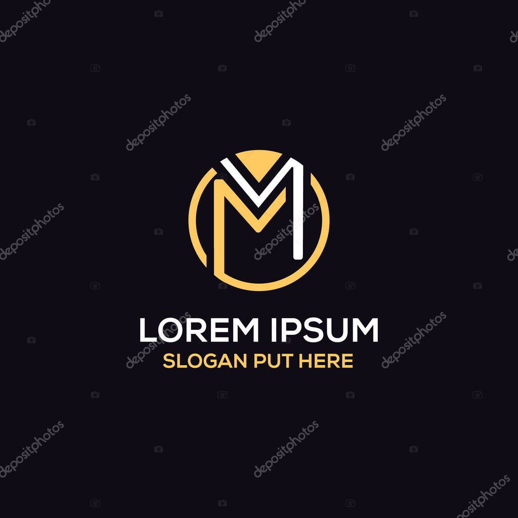 Letter M logo design template for use any purpose