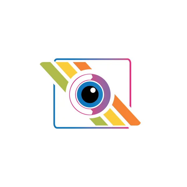 Kreative Moderne Fotografie Logodesign Der Kamera — Stockvektor