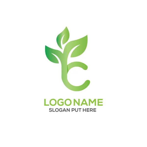 Ontwerp Van Het Logo Voor Eco Brieven — Stockvector