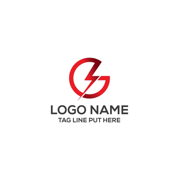 Diseño Logotipo Poder Energía Para Tecnología Uso — Vector de stock