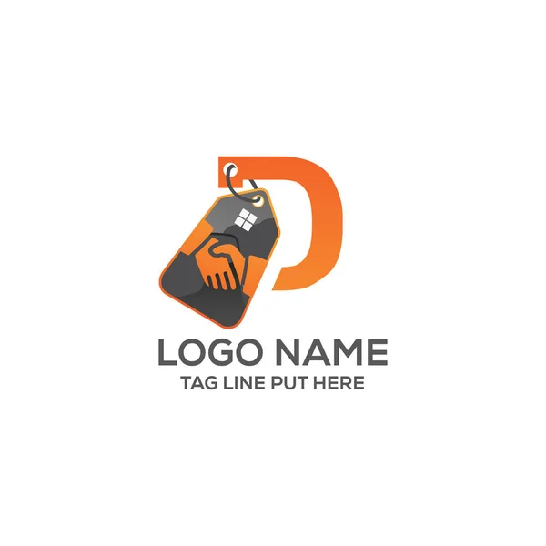 Plantilla Diseño Logotipo Carta — Vector de stock