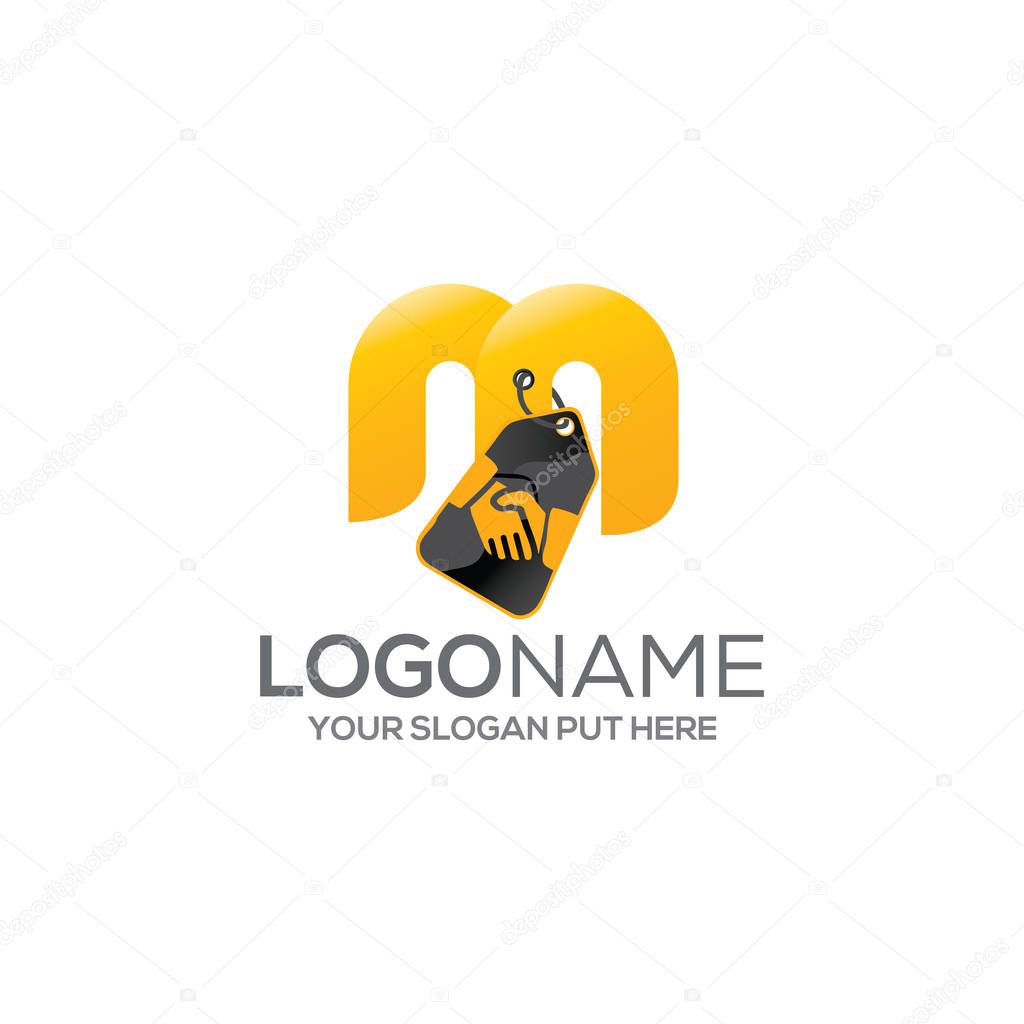 M LETTER DEAL LOGO DESIGN TEMPLATE