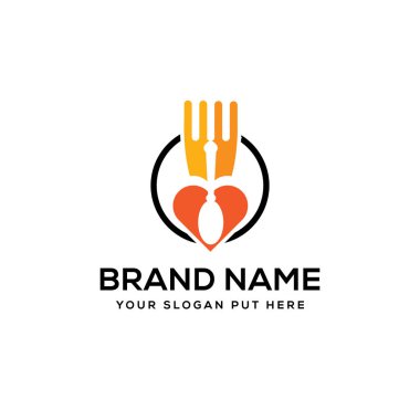 Logo logo tasarım şablonu restoran kullanımı için vektörler