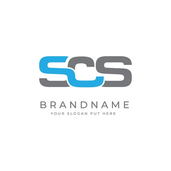Modelo Design Logotipo Sch Sos Letter — Vetor de Stock