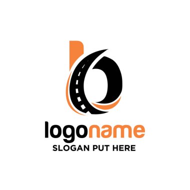 Şirket veya işletme için asfalt logo tasarımı şablonu, endüstri amacı kullanıma hazır