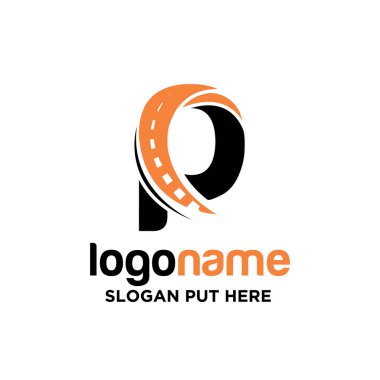 Şirket veya taşımacılık sektörü için yaratıcı & Modern P Harf logosu tasarımı şablonu, sanayi amacı kullanmaya hazır