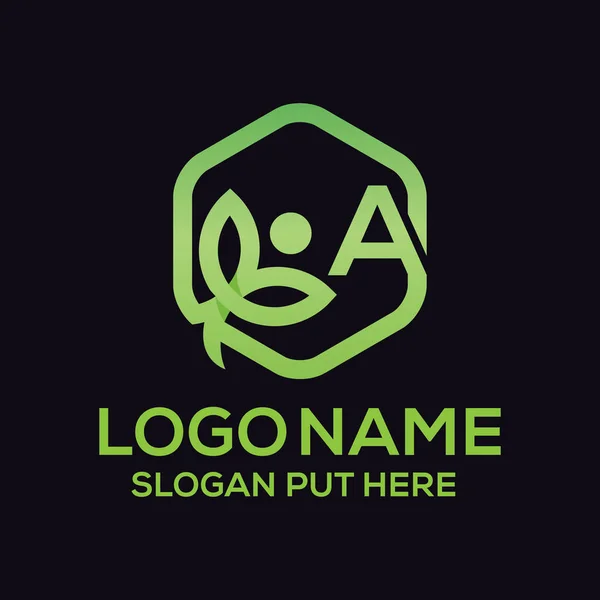 Creative Modern Letter Logo Design Template Ecological Company Business Industry — Stockový vektor