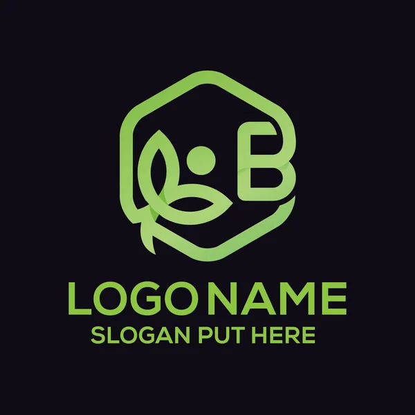 Yaratıcı Modern Letter Logo Tasarım Şablonu Ekoloji Şirketi Endüstri Için — Stok Vektör
