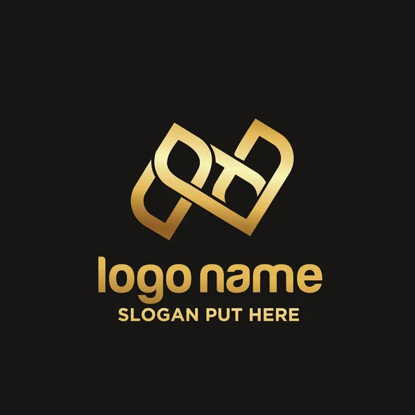 Lüks Altın Harf Logo Tasarım Şablonu Şirket Için Endüstri Için — Stok Vektör