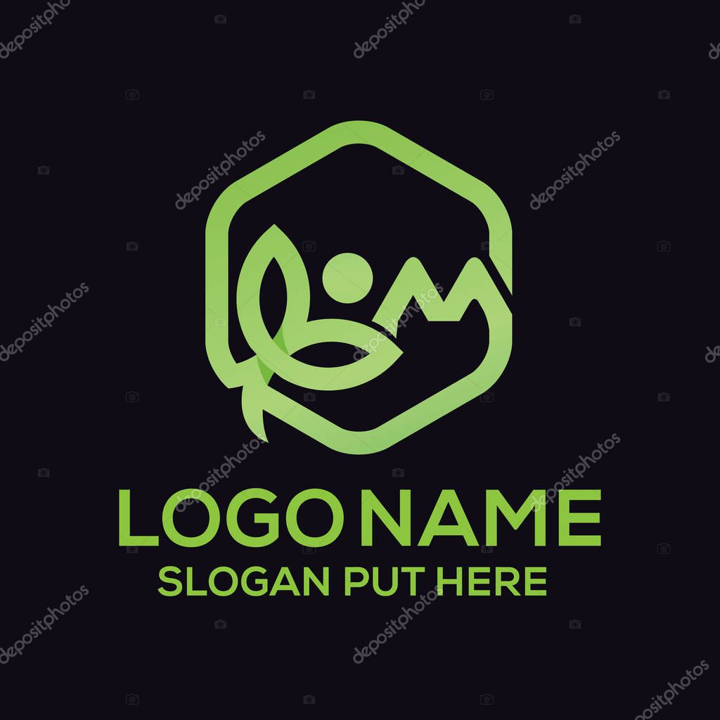 Creative & Modern M Letter  logo design template for Ecological company, business Or industry purpose ready to use