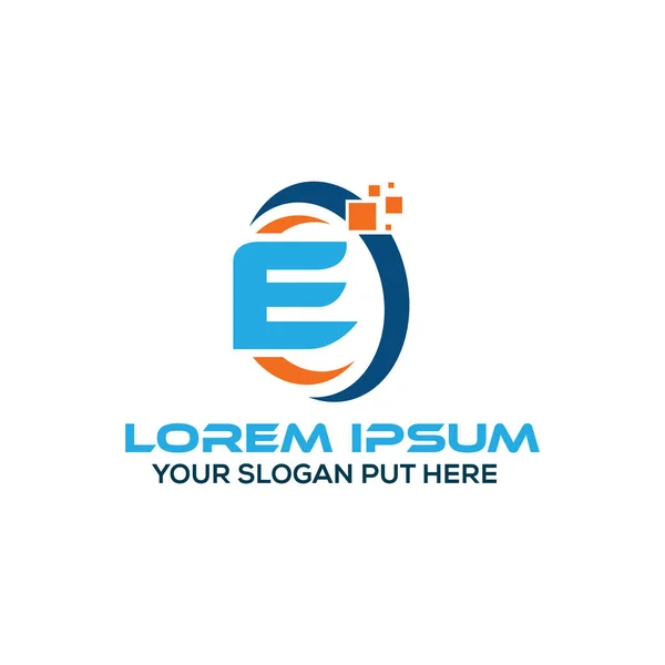 Yaratıcı Modern Teknoloji Alfabesi Logo Tasarım Şablonu Taşıyıcı Logo Tasarım — Stok Vektör