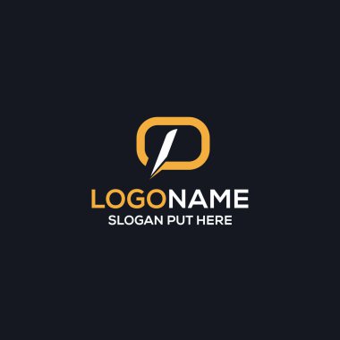 İş / şirket için yaratıcı & Modern Dp veya Op Letter logo tasarım şablonu kullanıma hazır