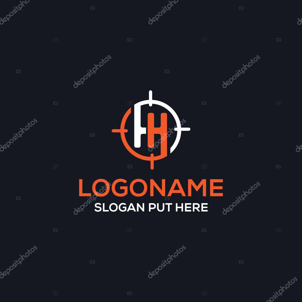 Creative & Modern H Letter hunter logo design template for company/business purpose ready to use