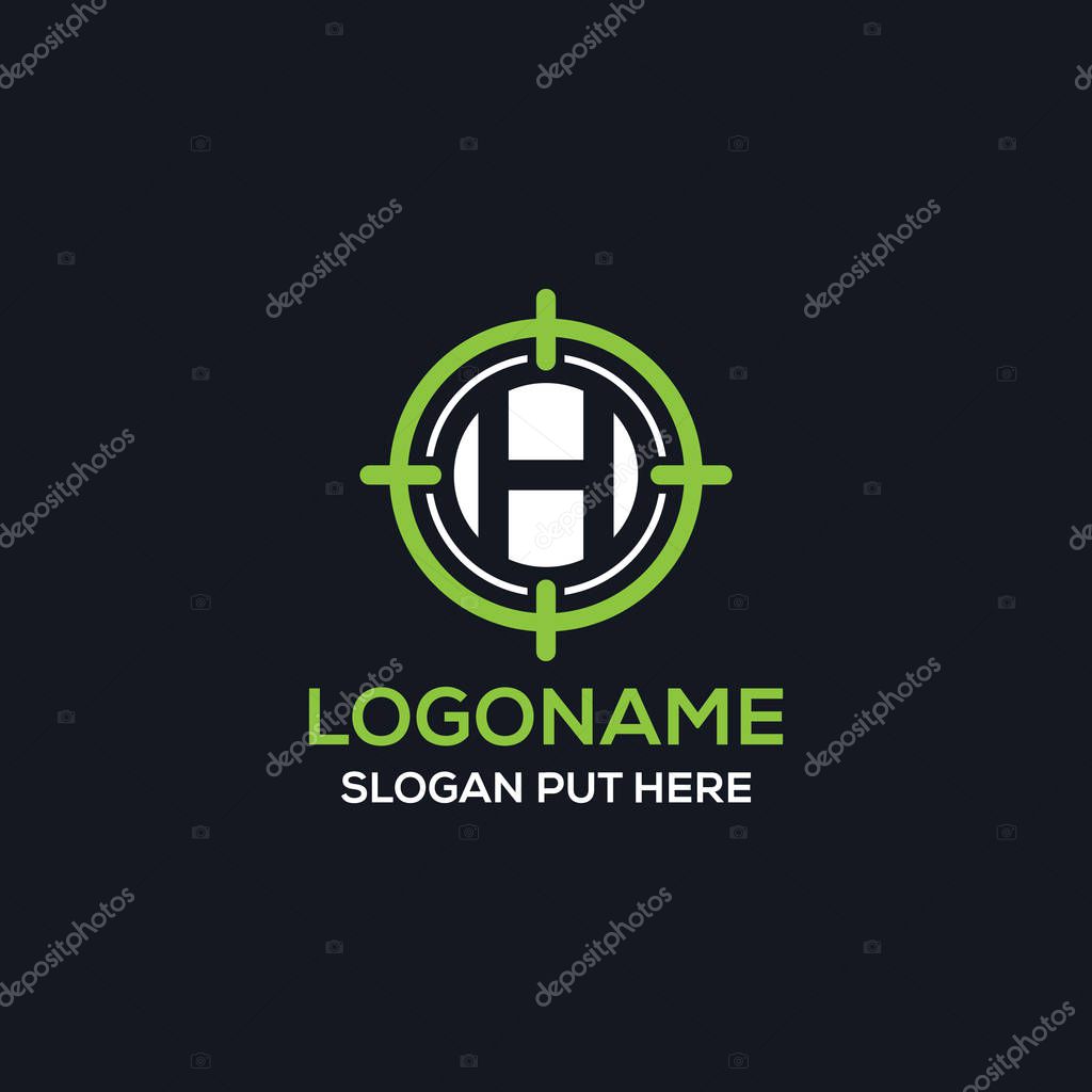 Creative & Modern H Letter hunter logo design template for company/business purpose ready to use