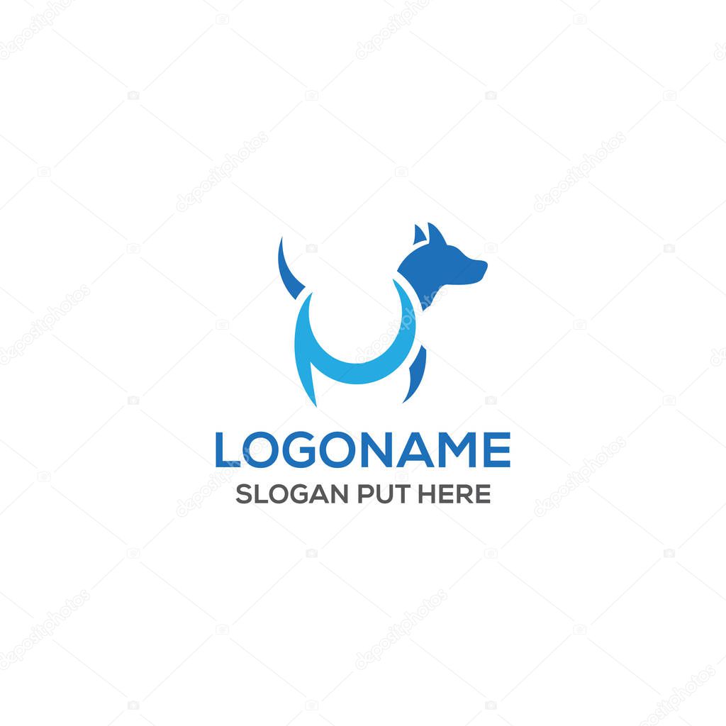Creative & Modern P Letter Pet logo design template for wildlife business/company purpose ready to use