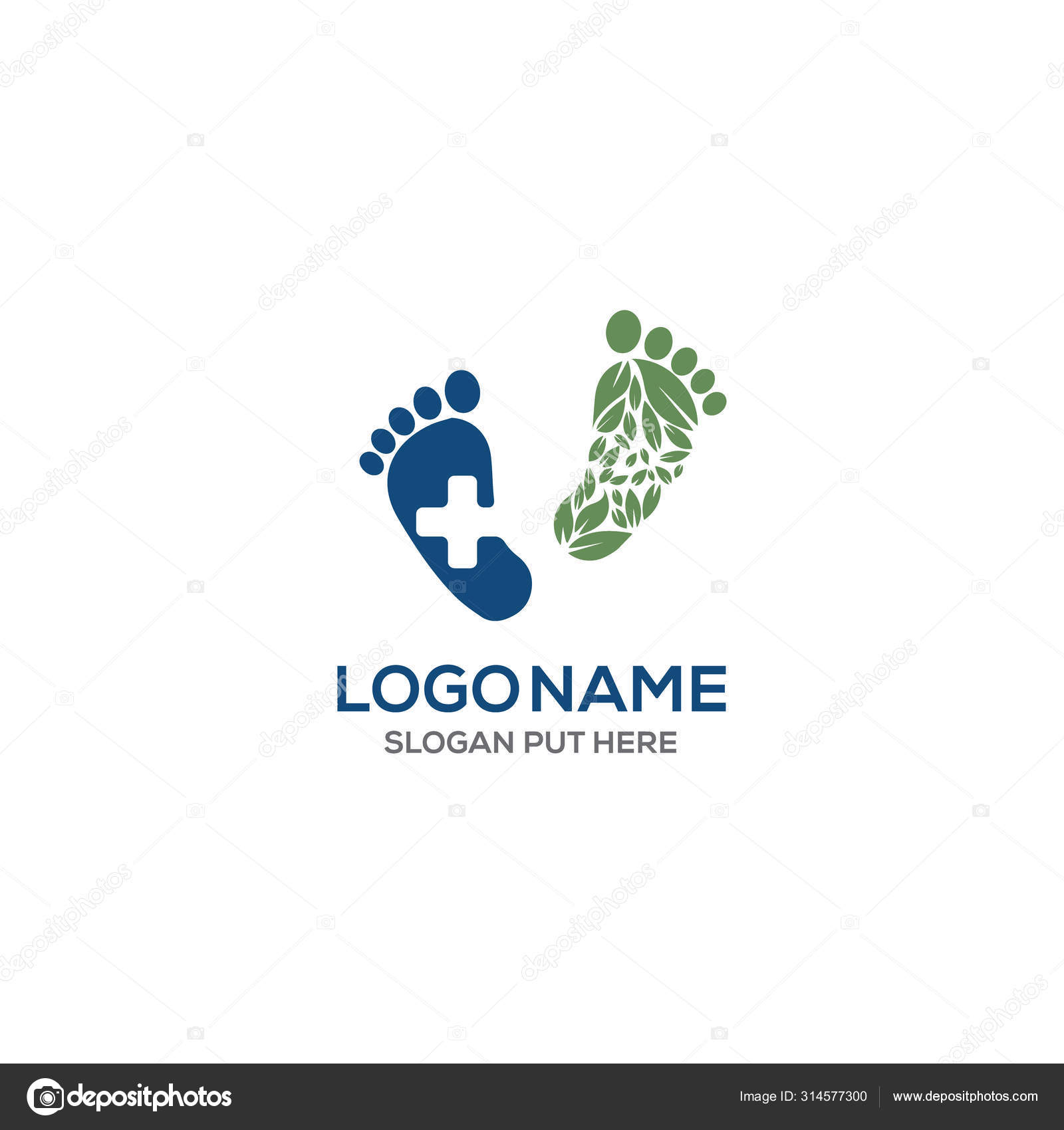 Creative Modern Foot Care Logo Design Template Healthcare Company