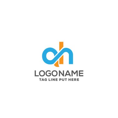 Ah veya Qh logo tasarım vektörleri şirket, iş ya da endüstri amaçları için kullanıma hazır