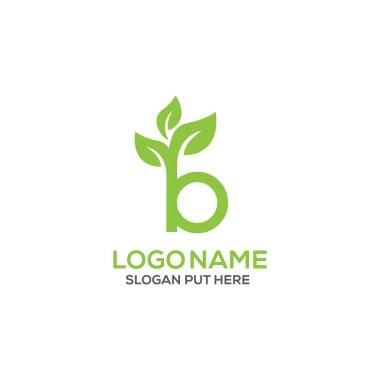Yaratıcı & Modern Organik B Letter logo tasarım şablonu ekolojik veya tıbbi / sağlık şirketi, işletme veya endüstri amacı kullanmaya hazır
