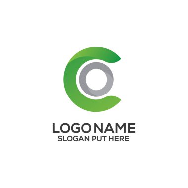 Şirket, iş ya da endüstri amaçları için yaratıcı & Modern Co-Letter logo tasarım şablonu kullanıma hazır