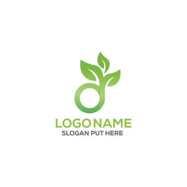 Creative Modern Organic Letter Logo Desain Templat Untuk Ekologi Atau - Stok Vektor