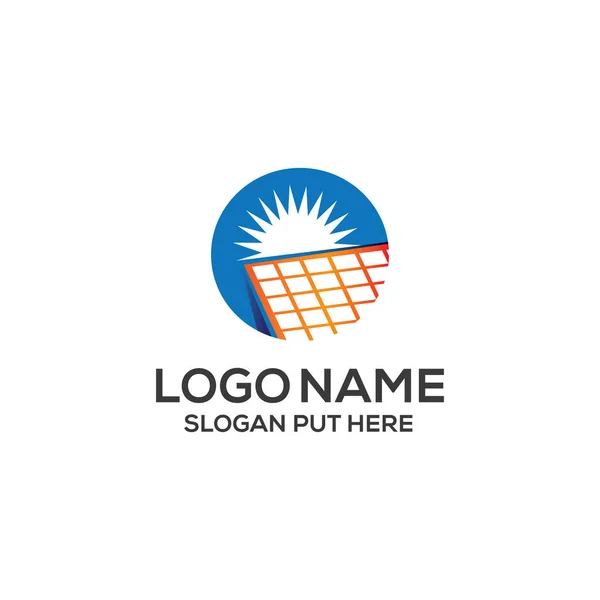 Creative Modern Solar Logo Design Template Company Business Industry Purpose — стоковый вектор