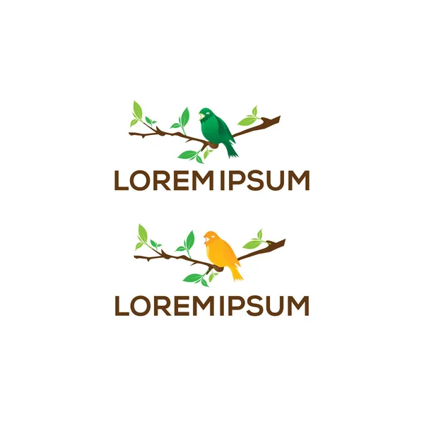 Creative Modern Natural Bird Logo Διανυσματικό Πρότυπο Σχεδιασμού Για Την — Διανυσματικό Αρχείο