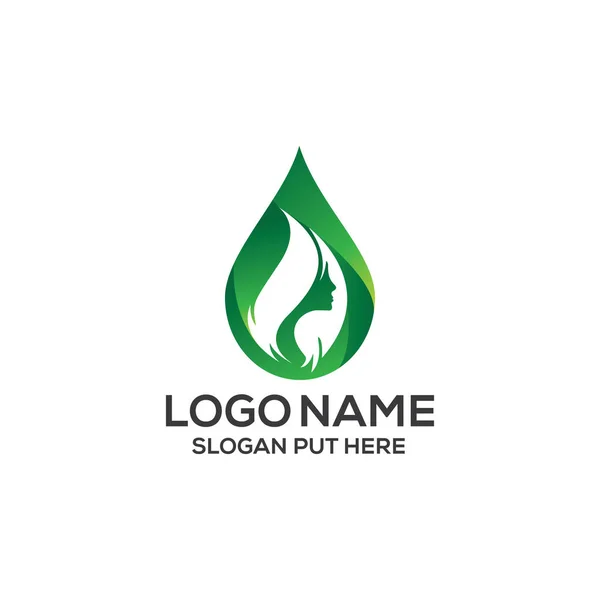 Creative Modern Organic Oil Logo Design Template Company Business Industry — стоковый вектор