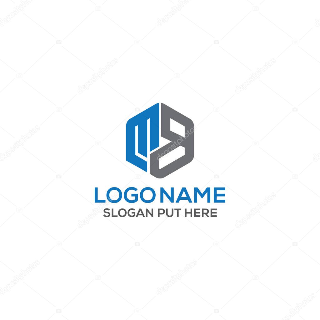 Creative & Modern MB Letter logo design template vector eps for company, business Or industry purpose ready to use