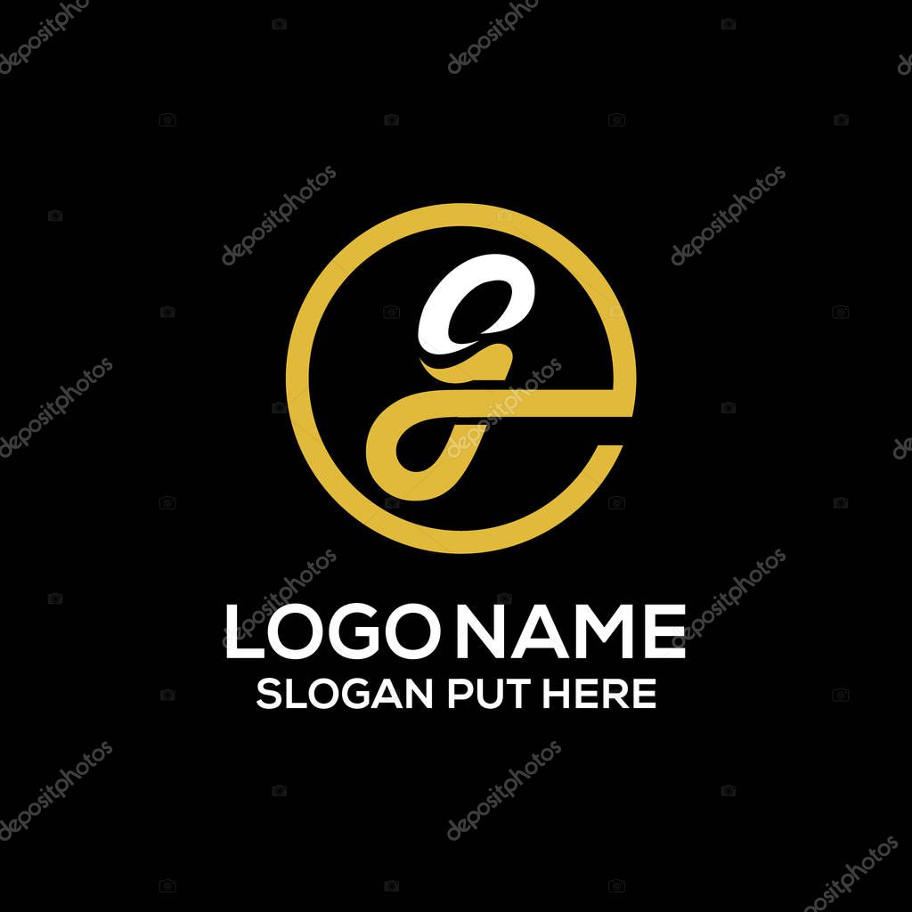 Gc or Cg Letter logo design template
