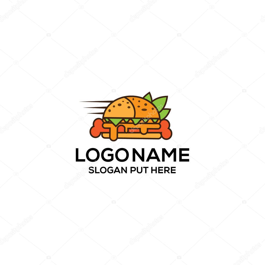 Creative & Modern Pet food logo design template for pet food company/business  purpose ready to use