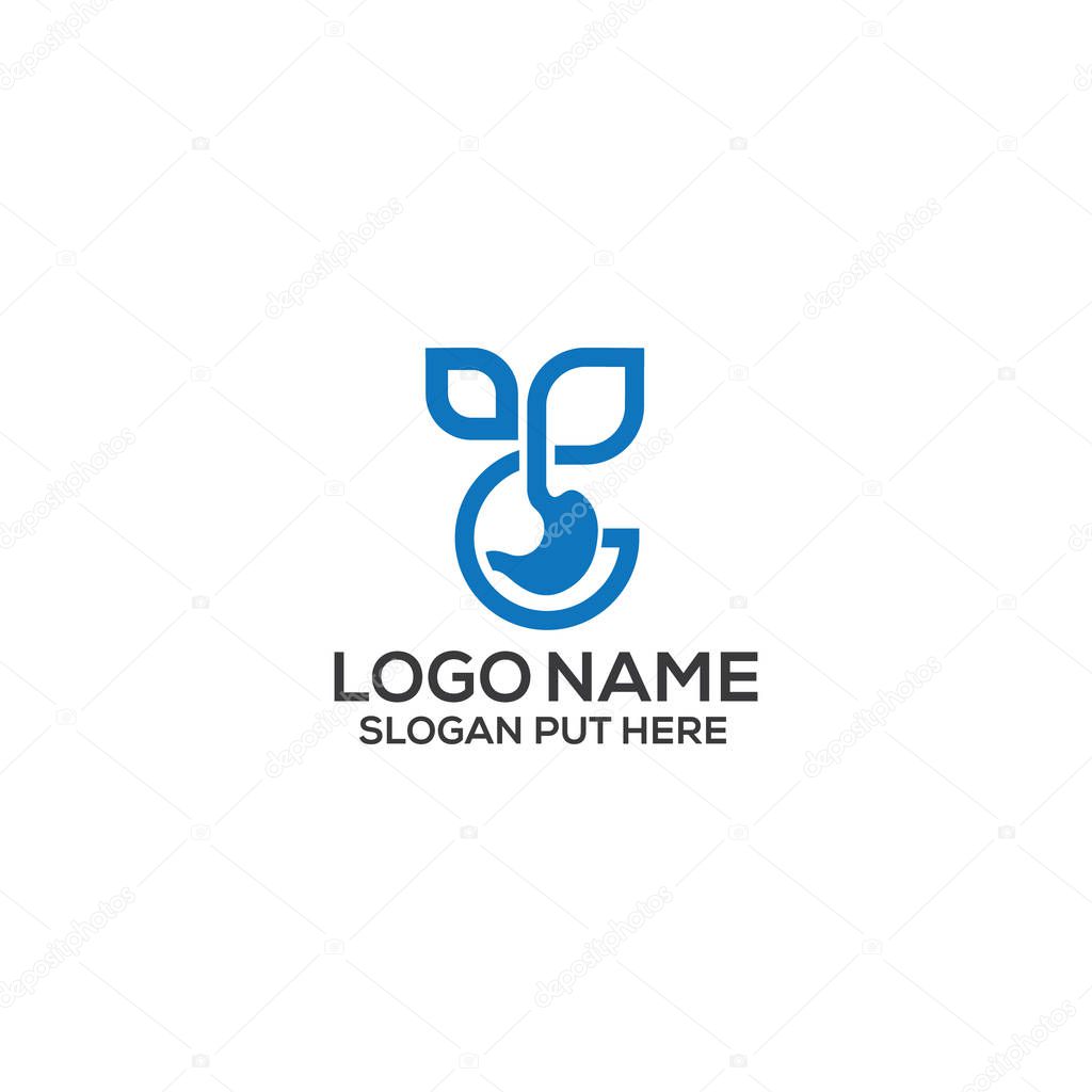 Creative & Modern GP Letter gastroscopy pharmacy logo design template for company, business Or industry purpose ready to use