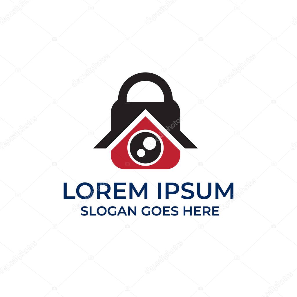 Creative security system logo design template vector eps for property/Real Estate security company, business Or industry purpose ready to use