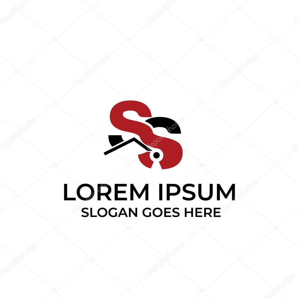 Creative security system logo design template vector eps for property/Real Estate security company, business Or industry purpose ready to use