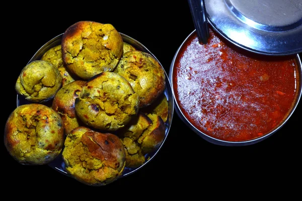 Image of India famous dish dal bati — Stock Photo, Image