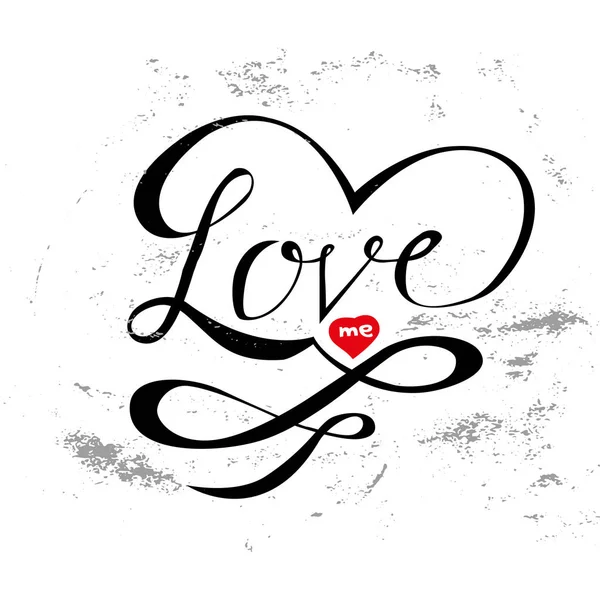 Bana el kırmızı kalp ile hat yazı seviyorum