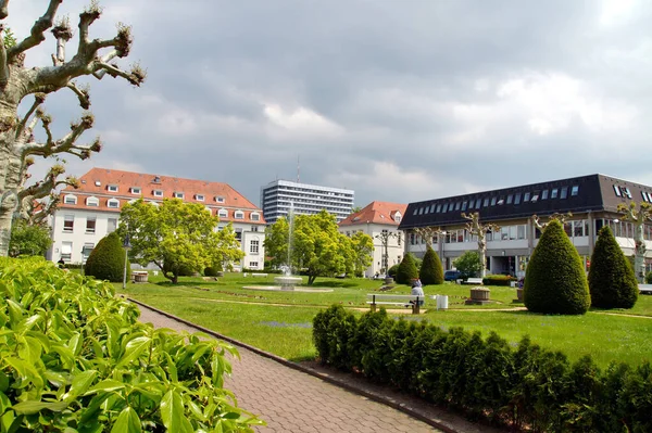 Public hospital building. University hospital in Mainz Germany. Green public park and buildings. University clinic mainz Rhineland Palatinate in Germany