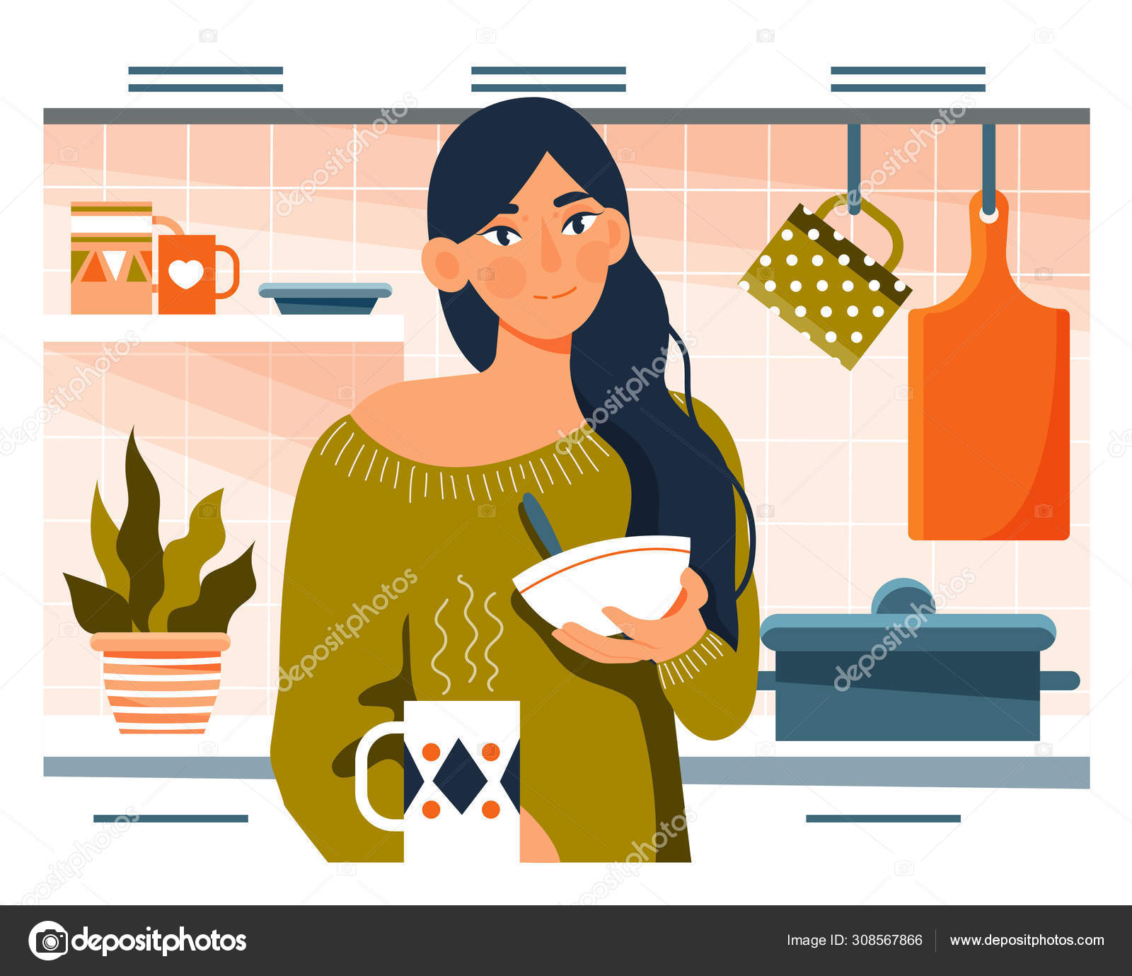 Gente desayunando imágenes de stock de arte vectorial | Depositphotos Gente desayunando imágenes de stock de arte vectorial | Depositphotos
