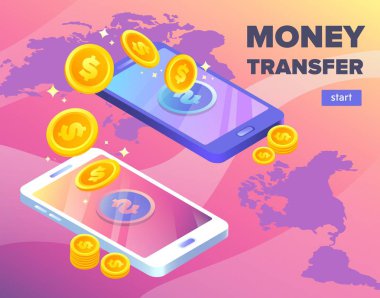 Online e-bankacılık para transferi kavramı
