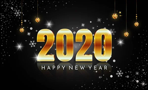 Neujahr kretaiver Hintergrund 2020 — Stockvektor
